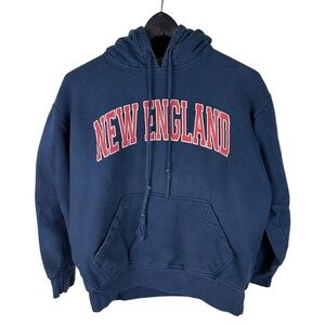 Vintage Y2K New England Patriots Arch Logo Spellout Hoodie Size S